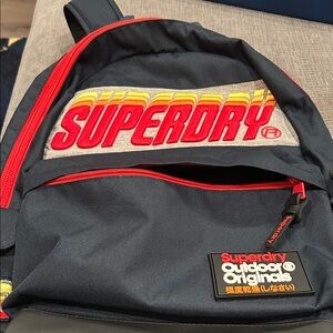 Superdry Dark Blue and Red Backpack